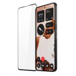 Juodais apvadais apsauginis stikliukas 10D Dux Ducis Nothing CMF Phone 2 Pro su plonu juodos spalvos apvadu