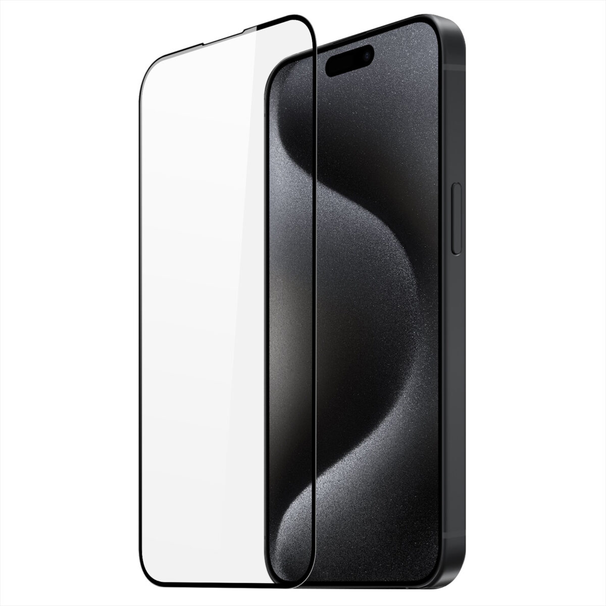 Juodais apvadais apsauginis stikliukas Dux Ducis Apple iPhone 15 Pro Max Juodais apvadais apsauginis stikliukas ant Apple iPhone 15 Pro Max ekrano