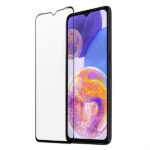 Juodais apvadais apsauginis stikliukas Samsung A235 A23 4G ir A236 A23 5G telefonui