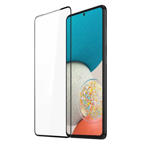 Juodais apvadais apsauginis stikliukas Samsung A52 serijai Juodais apvadais apsauginis stikliukas Samsung A52 serijai telefone su spalvotu ekranu
