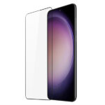 Juodais apvadais apsauginis stikliukas Dux Ducis Samsung S916 S23 Plus 5G juodas stiklas priekinėje telefono ekrano dalyje