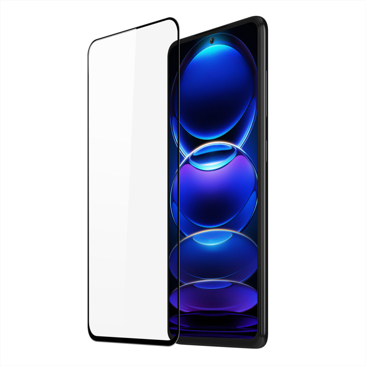Juodais apvadais apsauginis stikliukas Xiaomi Redmi Note 12 Juodais apvadais apsauginis stikliukas Xiaomi Redmi Note 12 telefonui