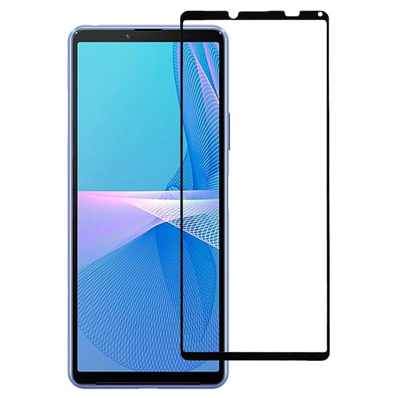 Juodas 2.5D apsauginis ekrano stikliukas Sony Xperia 10 III Juodas 2.5D apsauginis ekrano stikliukas Sony Xperia 10 III ekrano apsaugai