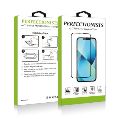 Juodas 2.5D apsauginis ekrano stikliukas Xiaomi Redmi 11A 12C Poco C55 Perfectionists pakuotėje su stiklo ekrano apsauga