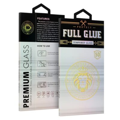 Juodas 5D Full Glue apsauginis ekrano stikliukas Xiaomi Redmi Note 13 Pro Plus 5G pakuotėje