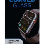 Juodas apsauginis ekrano stikliukas Apple Watch 40mm su lenkto stiklo dizainu