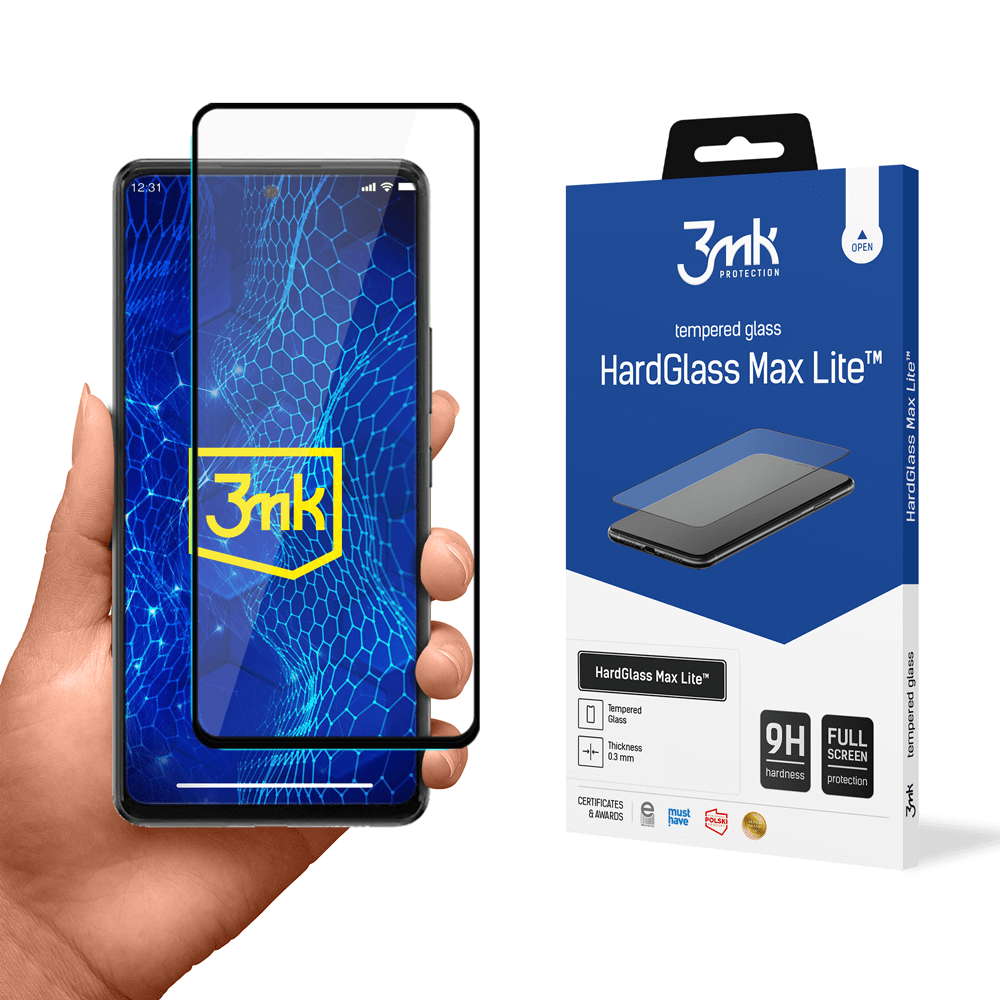Juodas apsauginis stiklas Samsung Galaxy A536 A53 5G 3MK Hard Glass Max Lite Juodas apsauginis stiklas Samsung Galaxy A536 A53 5G 3MK Hard Glass Max Lite su originaliu pakuotės dizainu