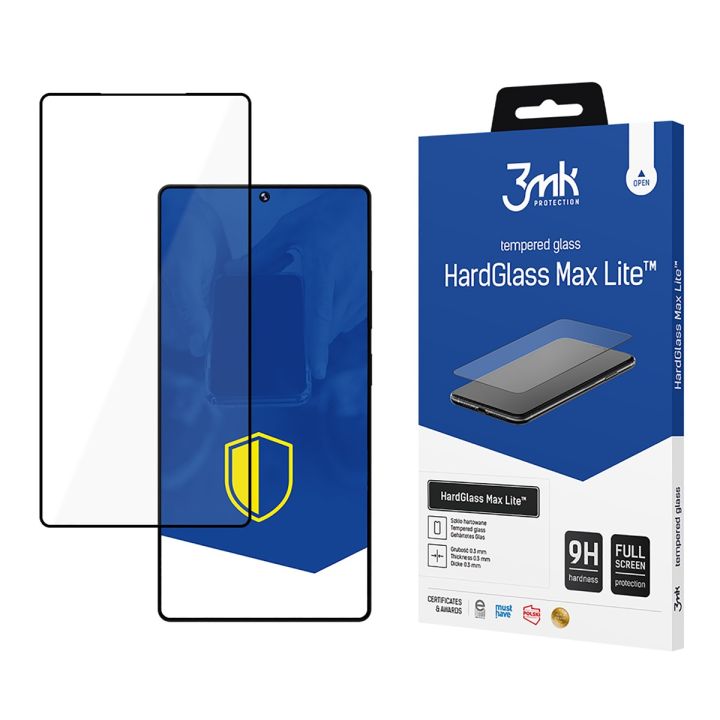 Juodas apsauginis stiklas Samsung S938 S25 Ultra 3MK Hard Glass Max Lite Juodas apsauginis stiklas Samsung S938 S25 Ultra 3MK Hard Glass Max Lite su juodu rėmeliu