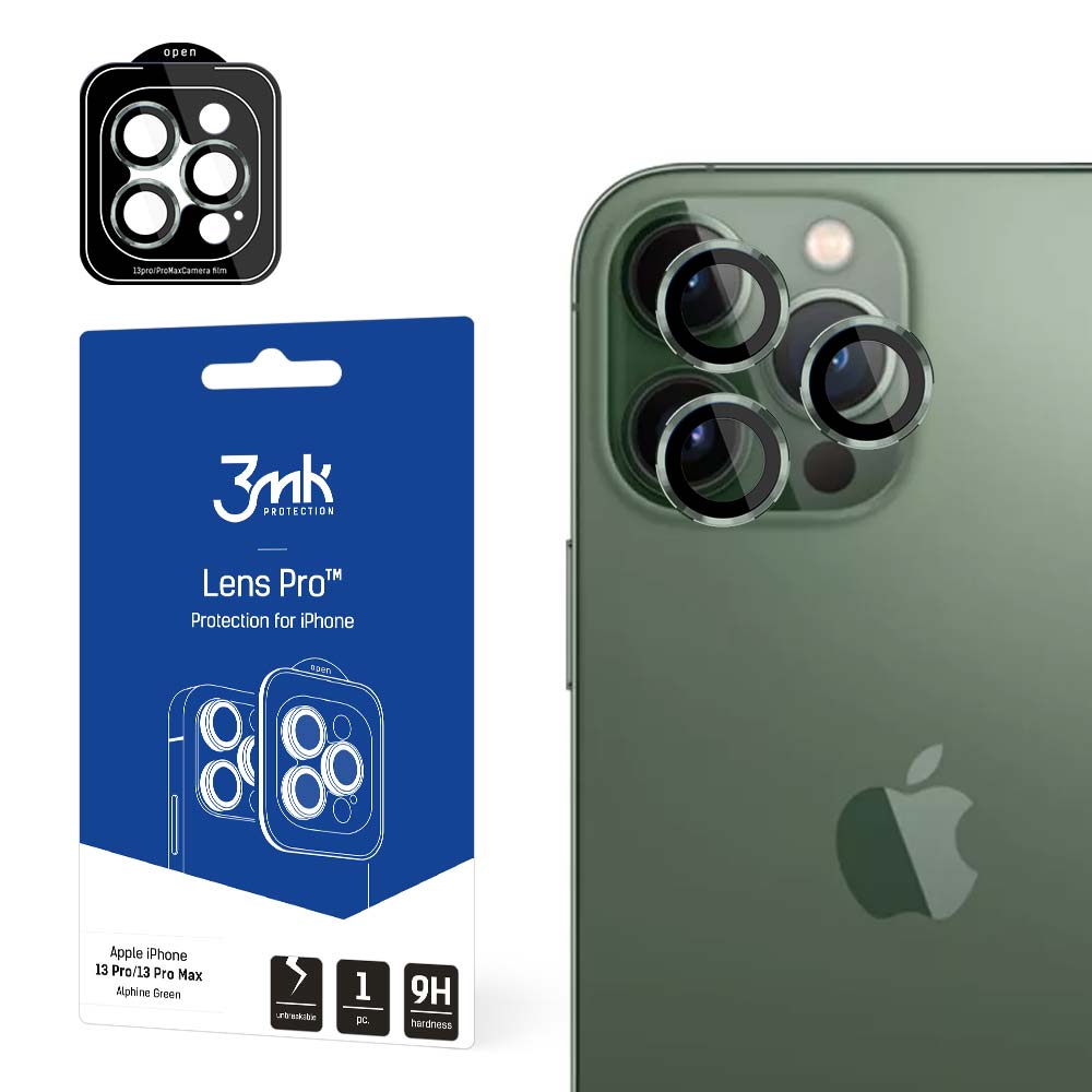 Juodas apsauginis stikliukas kamerai 3MK Lens Pro Apple iPhone 13 Pro 13 Pro Max Juodas apsauginis stikliukas kamerai 3MK Lens Pro Apple iPhone 13 Pro ir 13 Pro Max