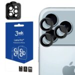 Juodas apsauginis stikliukas kamerai 3MK Lens Pro Apple iPhone 17 Pro ir 17 Pro Max