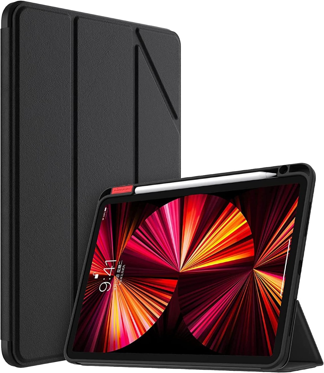 Juodas atverčiamas dėklas Apple iPad 10.2 2021 Juodas atverčiamas dėklas Apple iPad 10.2 2021 su tekstūruota odine išore