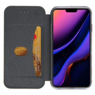 Juodas atverčiamas dėklas Apple iPhone 11 Pro su kortelės laikikliu