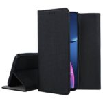 Juodas atverčiamas dėklas Apple iPhone 13 Pro Max Smart Magnet su tekstūriniu paviršiumi