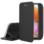 Juodas atverčiamas dėklas Huawei P Smart 2021 Book Elegance su ekranu ir stovu