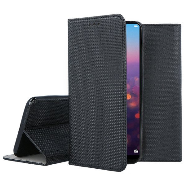 Juodas atverčiamas dėklas Huawei P20 Pro P20 Plus Smart Magnet Juodas atverčiamas dėklas Huawei P20 Pro P20 Plus Smart Magnet telefono apsaugai