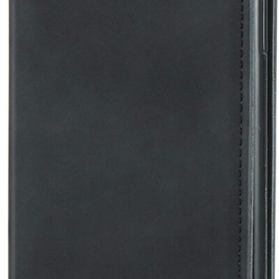 Juodas atverčiamas dėklas Samsung A175 A17 4G Business Style su siūlėmis