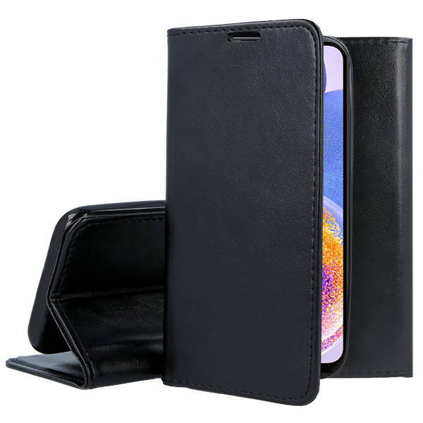 Juodas atverčiamas dėklas Samsung A235 A23 4G / A236 A23 5G Smart Magnetic juodas atverčiamas dėklas samsung a235 a23 4g su magnetiniu užsegimu