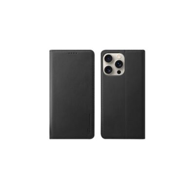 Juodas atverčiamas dėklas Samsung A525 A52 4G HDD Magnetic Wallet su magnetiniu užsegimu