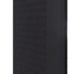 Juodas atverčiamas dėklas Samsung Galaxy A025 A02s Smart Senso su tekstūruotu priekinį dangteliu