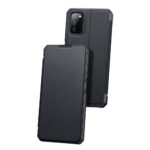 Juodas atverčiamas dėklas Samsung Galaxy A035s A03s Dux Ducis Skin X su raštais priekyje ir kameros išpjova gale