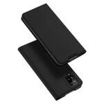 Juodas atverčiamas dėklas Samsung Galaxy A125 A12 M127 M12 Dux Ducis Skin Pro telefonui