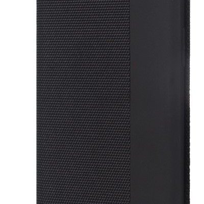 Juodas atverčiamas dėklas Samsung Galaxy A356 A35 5G Smart Senso su tekstūriniu ir lygiu paviršiumi