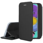 Juodos atverčiamas dėklas Samsung Galaxy A515 A51 Book Elegance su matiniu paviršiumi ir apsauga