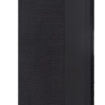 Juodas atverčiamas dėklas Samsung Galaxy A515 A51 su tekstūruota priekinia dalimi