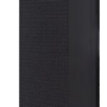 Juodas atverčiamas dėklas Samsung Galaxy A715 A71 su tekstūruotu priekiu