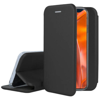 Juodas atverčiamas dėklas Samsung Galaxy S911 S23 5G Book Elegance su ekranu ir vertikalia laikymo pozicija