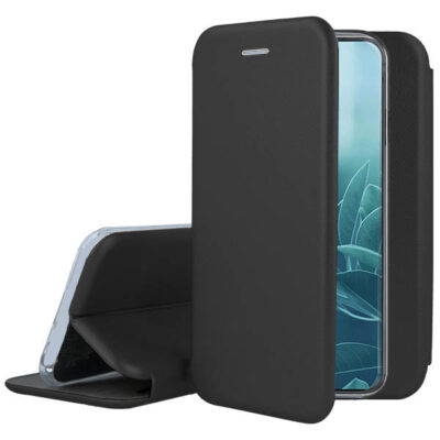 Juodas atverčiamas dėklas Samsung Galaxy S916 S23 Plus 5G Book Elegance priekinė ir atversta pusė