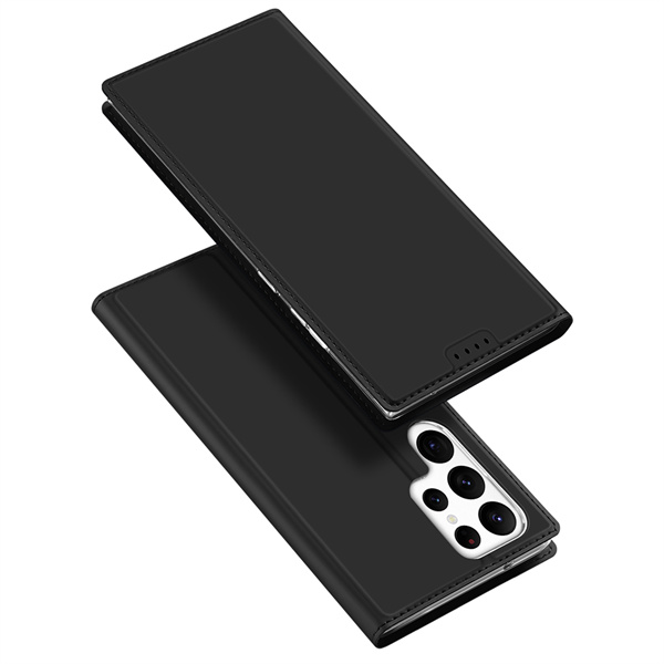 Juodas atverčiamas dėklas Samsung Galaxy S918 S23 Ultra 5G Dux Ducis Skin Pro Juodas atverčiamas dėklas Samsung Galaxy S918 S23 Ultra 5G Dux Ducis Skin Pro su matiniu paviršiumi ir kamerų anga