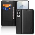 Juodas atverčiamas dėklas Samsung S937 S25 Edge dux ducis hivo su kortelių ir pinigų skyreliais