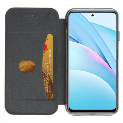 Juodas atverčiamas dėklas Xiaomi MI 10T Lite Redmi Note 9 Pro 5G book elegance su kortelės lizdu