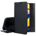 Juodas atverčiamas dėklas Xiaomi Note 11T 5G ir Poco M4 Pro 5G telefonams