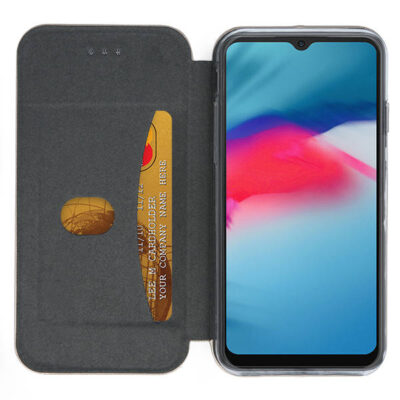 Juodas atverčiamas dėklas Xiaomi Poco M4 5G su kortelės lizdu