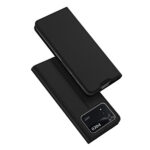 Juodas atverčiamas dėklas Xiaomi Poco M4 Pro 4G Dux Ducis Skin Pro su apsauga ir kamera matomas