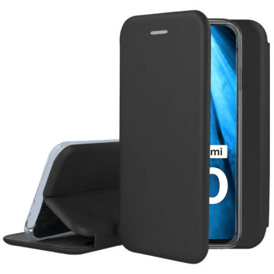Juodas atverčiamas dėklas Xiaomi Redmi 10 elegantiska apsauga