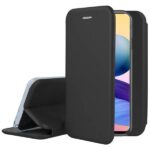 Juodas atverčiamas dėklas Xiaomi Redmi Note 10 5G Poco M3 Pro 5G telefonui
