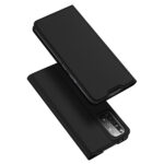 Juodas atverčiamas dėklas Xiaomi Redmi Note 12 Pro 4G Dux Ducis Skin Pro su matiniu paviršiumi ir tiksliais kameros išpjovomis