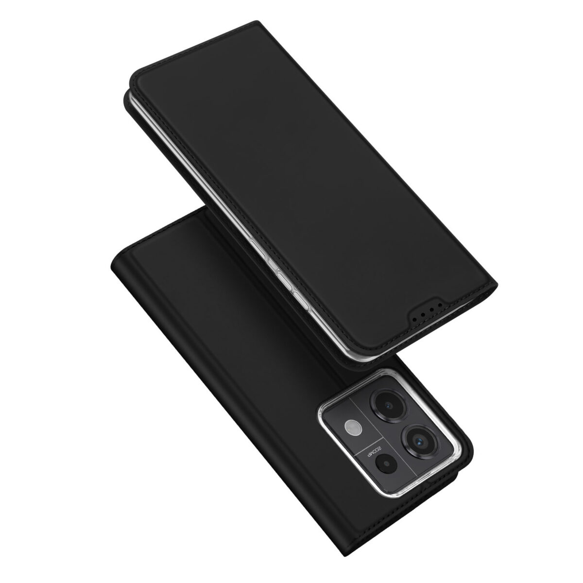 Juodas atverčiamas dėklas Xiaomi Redmi Note 13 Pro 5G Poco X6 5G Dux Ducis Skin Pro Juodas atverčiamas dėklas Xiaomi Redmi Note 13 Pro 5G ir Poco X6 5G telefonams su kamera ir ekrano apsauga