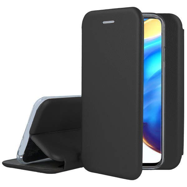 Juodas atverčiamas dėklas Xiaomi Redmi Note 14 5G Book Elegance Juodas atverčiamas dėklas Xiaomi Redmi Note 14 5G su ekranu matomas iš dėklo vidinės pusės
