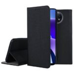 Juodas atverčiamas dėklas Xiaomi Redmi Note 9T 5G smart magnet telefono apsaugai
