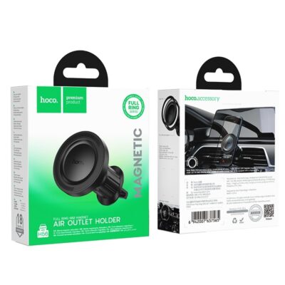 Juodas automobilinis telefono laikiklis Hoco H56 magnetinis oro angos tvirtinimas