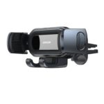 Juodas automobilinis telefono laikiklis Joyroom JR-ZS351 su spaudžiamu mygtuku ir tvirtinimu ventiliacijos grotelių plokštelėje