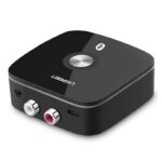 Juodas Bluetooth adapteris imtuvas Ugreen CM106 su 2xRCA ir AUX jungtimis
