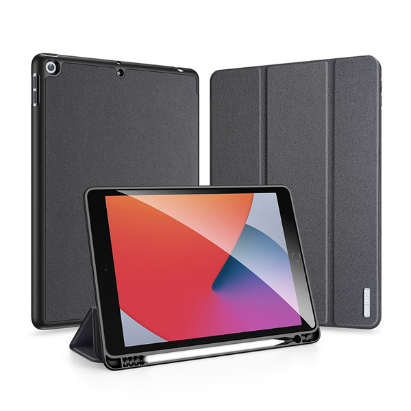 Juodas dėklas Apple iPad 10.2 2021 Juodas dėklas Apple iPad 10.2 2021 su apsauga nuo dėmių ir laisvu stovėjimu