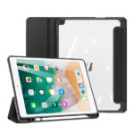 Juodas dėklas Apple iPad 9.7 2017 iPad 9.7 2018 Dux Ducis Toby su skaidria nugarėle