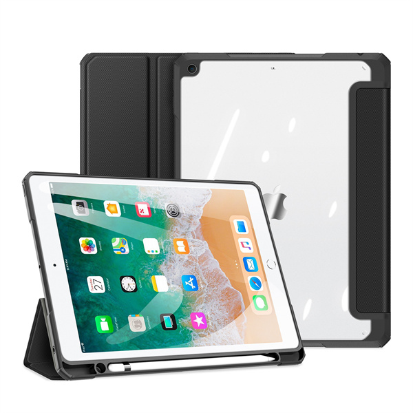 Juodas dėklas Apple iPad 9.7 2017 2018 Dux Ducis Toby Juodas dėklas Apple iPad 9.7 2017 iPad 9.7 2018 Dux Ducis Toby su skaidria nugarėle