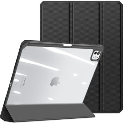 Juodas dėklas Apple iPad Pro 13 7 2024 Dux Ducis Toby su permatomu nugarėle
